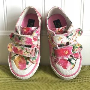 POLO - Floral velcro sneakers -Toddler (size 7)